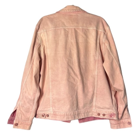 MOTHER SUPERIOR The Drifted Off Denim Jean Jacket Pink Oversize Size Medium - Picture 9 of 9